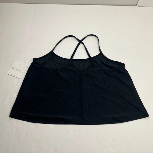 Beyond Yoga Featherweight Drift Away Sleep Tank Spacedye Black Grey Large NEW - Picture 10 of 10